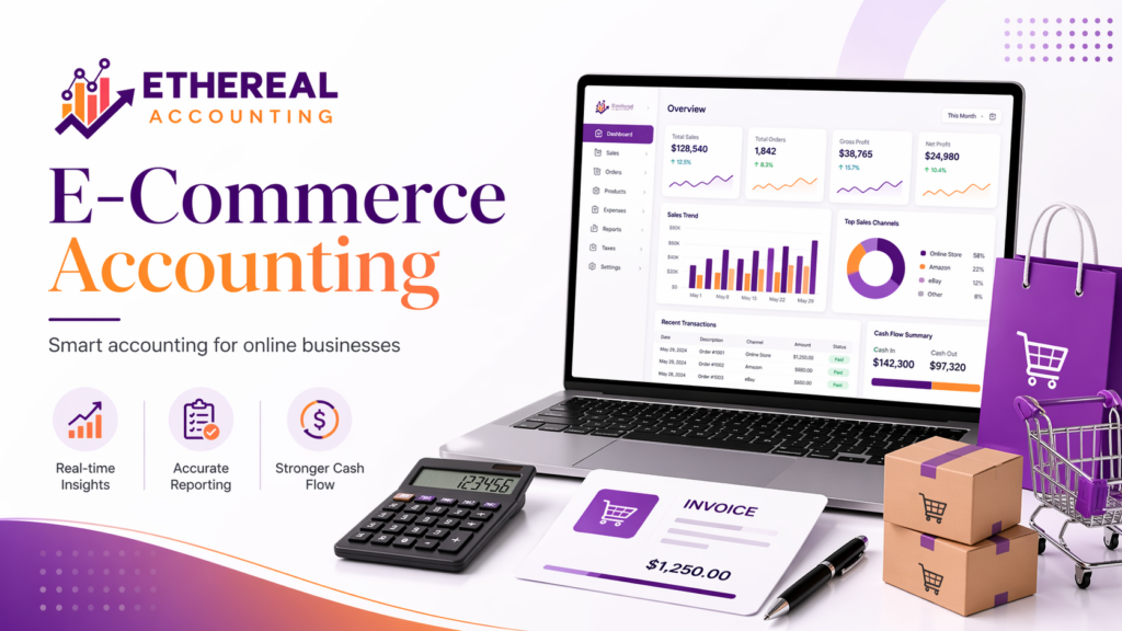 cover photo of e commerce accounting